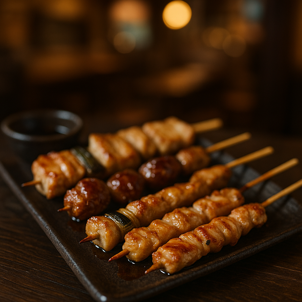 Assorted yakitori skewers