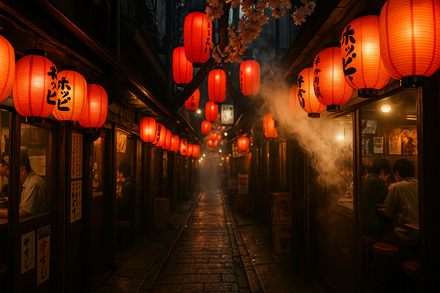 Shinjuku Omoide Yokocho at night