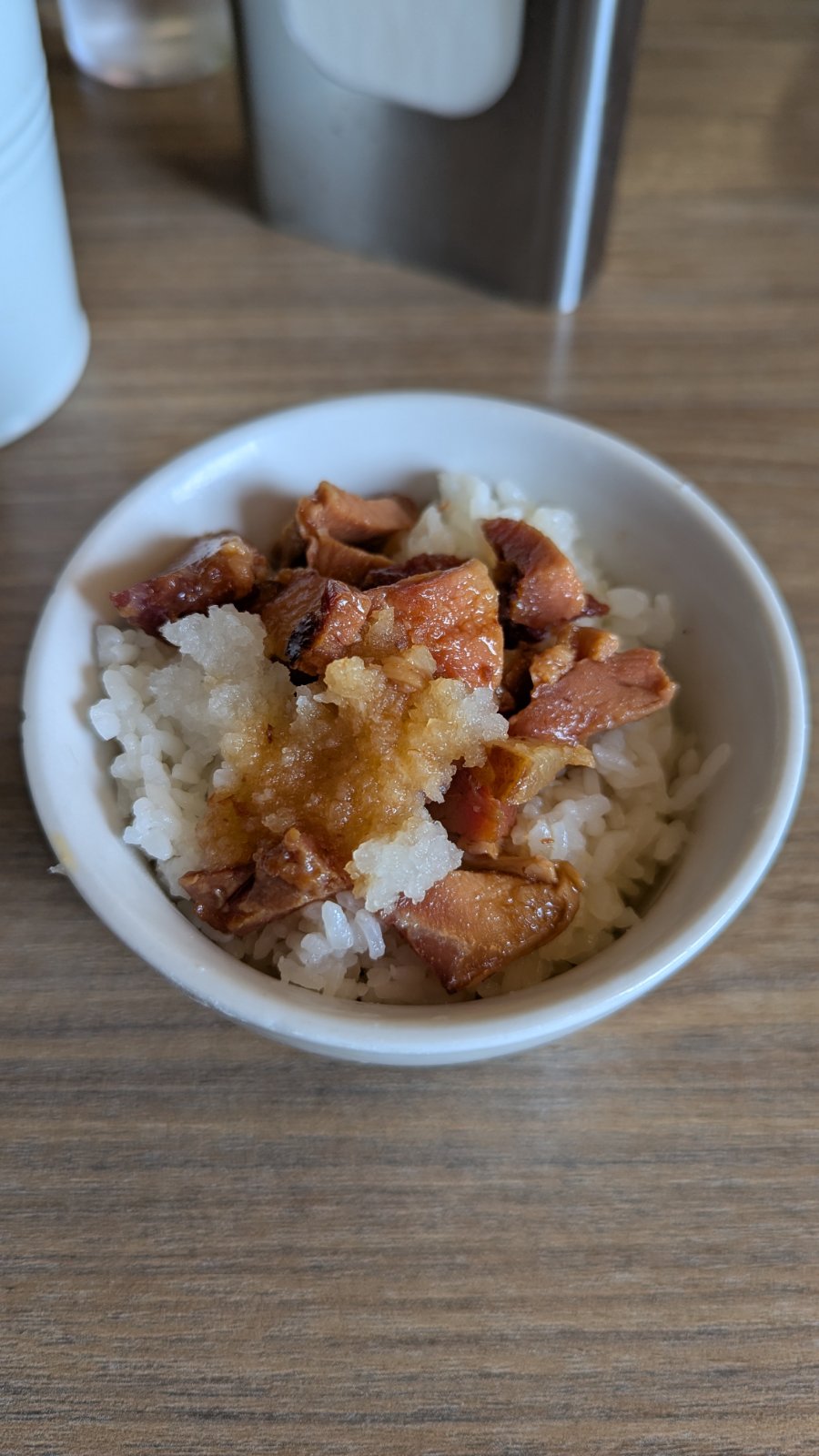 Mizore char siu rice bowl with grated daikon